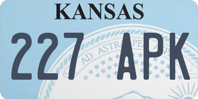 KS license plate 227APK