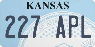 KS license plate 227APL