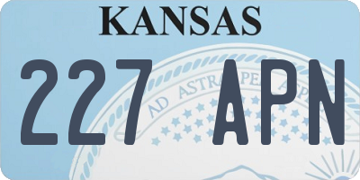 KS license plate 227APN