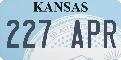 KS license plate 227APR