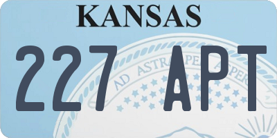KS license plate 227APT