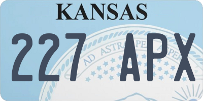 KS license plate 227APX