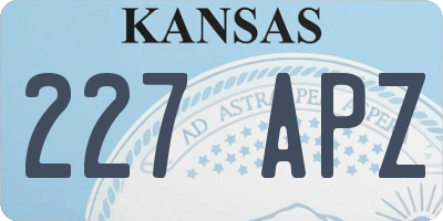 KS license plate 227APZ