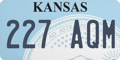 KS license plate 227AQM