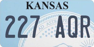 KS license plate 227AQR