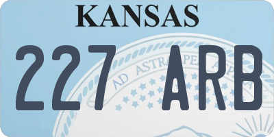 KS license plate 227ARB