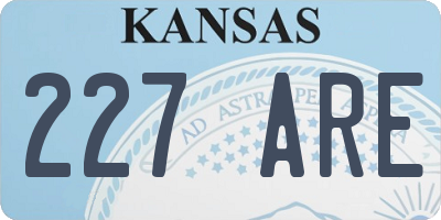KS license plate 227ARE