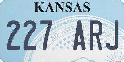 KS license plate 227ARJ