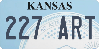 KS license plate 227ART