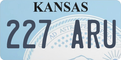 KS license plate 227ARU