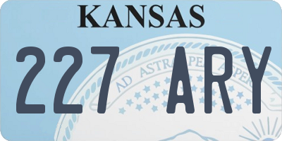 KS license plate 227ARY