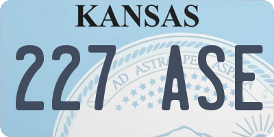 KS license plate 227ASE
