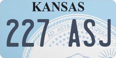 KS license plate 227ASJ