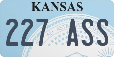 KS license plate 227ASS