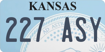 KS license plate 227ASY