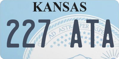 KS license plate 227ATA