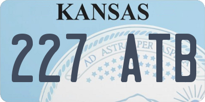 KS license plate 227ATB