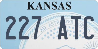 KS license plate 227ATC