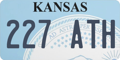 KS license plate 227ATH