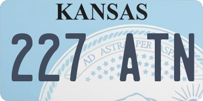 KS license plate 227ATN