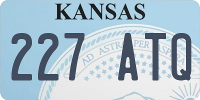 KS license plate 227ATQ
