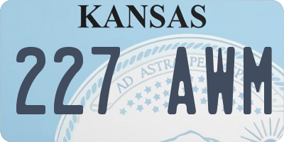 KS license plate 227AWM