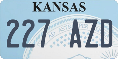 KS license plate 227AZD