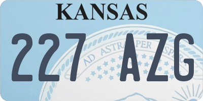 KS license plate 227AZG