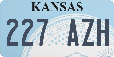 KS license plate 227AZH
