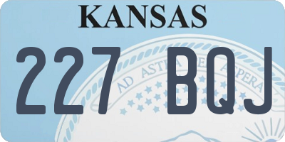 KS license plate 227BQJ