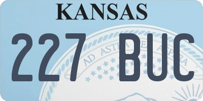 KS license plate 227BUC