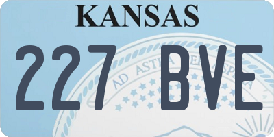 KS license plate 227BVE