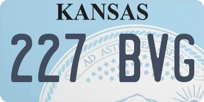 KS license plate 227BVG