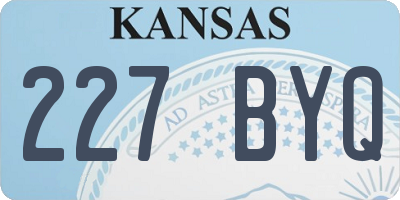 KS license plate 227BYQ