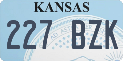 KS license plate 227BZK