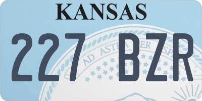 KS license plate 227BZR