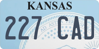KS license plate 227CAD