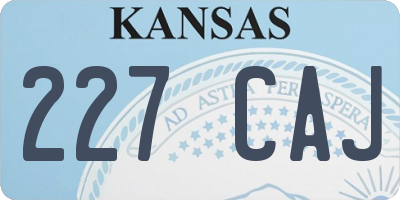 KS license plate 227CAJ