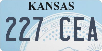 KS license plate 227CEA