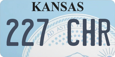 KS license plate 227CHR