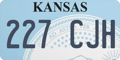 KS license plate 227CJH