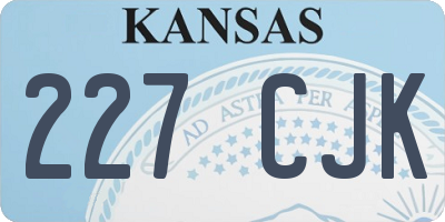 KS license plate 227CJK