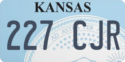 KS license plate 227CJR