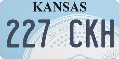 KS license plate 227CKH
