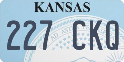 KS license plate 227CKQ