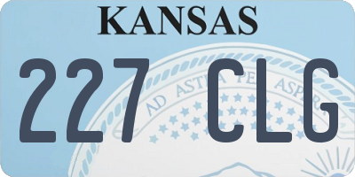 KS license plate 227CLG
