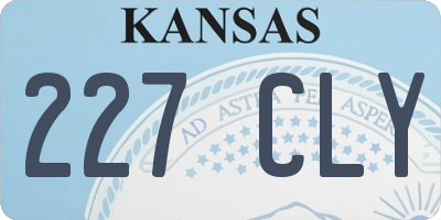 KS license plate 227CLY