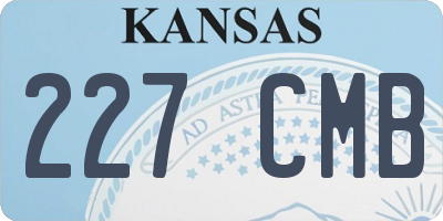 KS license plate 227CMB
