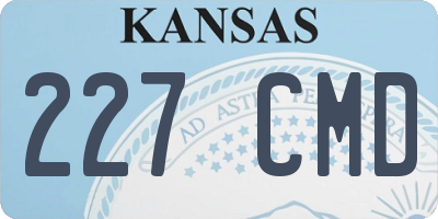 KS license plate 227CMD