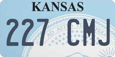 KS license plate 227CMJ